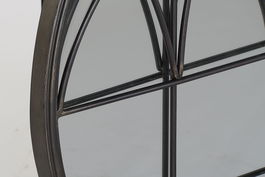 DKD Home Decor Espejo Moderno Negro Metal y Espejo 76 x 76 x 4 cm