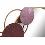 DKD Home Decor Espejo de Metal con Círculos Rosa Oscuro 116x71x8 cm