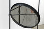 DKD Home Decor Espejo de Metal Negro con 2 Estantes