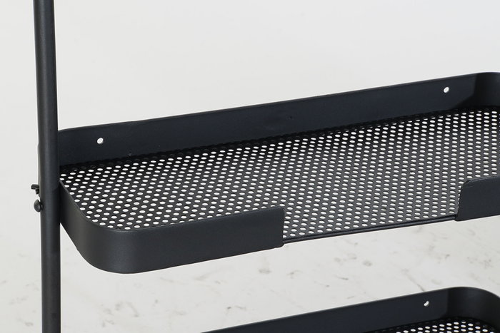 DKD Home Decor Espejo de Metal Negro con 2 Estantes DKD Home Decor Espejo de Metal Negro con 2 Estantes
