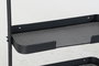 DKD Home Decor Espejo de Metal Negro con 2 Estantes