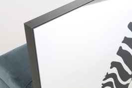 DKD Home Decor Espejo Moderno Negro Cristal Aluminio 80 x 60 x 3.5 cm