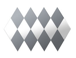 DKD Home Decor Espejo Moderno Negro Cristal Madera Rombos 120 x 2 x 80 cm