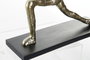 DKD Home Decor Set de 3 Figuras de Yoga en Aluminio y MDF, Dorado y Negro