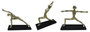DKD Home Decor Set de 3 Figuras de Yoga en Aluminio y MDF, Dorado y Negro