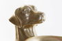 DKD Home Decor Figura Decorativa de Perro con Bandeja Resina Dorado Estilo Moderno Desmontable 44 x 26 x 38 cm