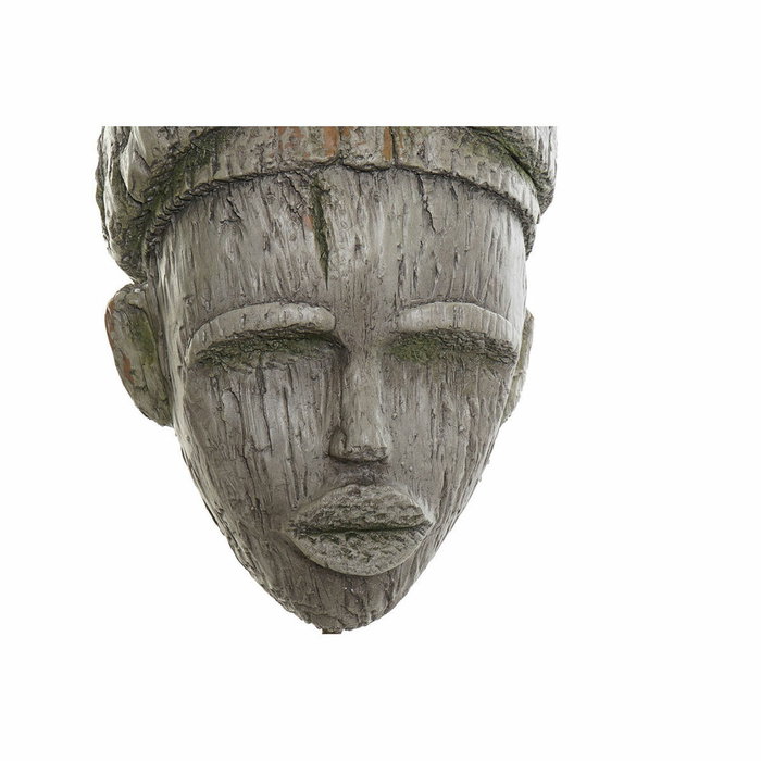 DKD Home Decor Figura Africana Gris en Fibra de Vidrio y Metal DKD Home Decor Figura Africana Gris en Fibra de Vidrio y Metal