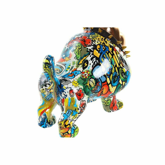 DKD Home Decor Figura de Perro Bulldog Dorado en Resina