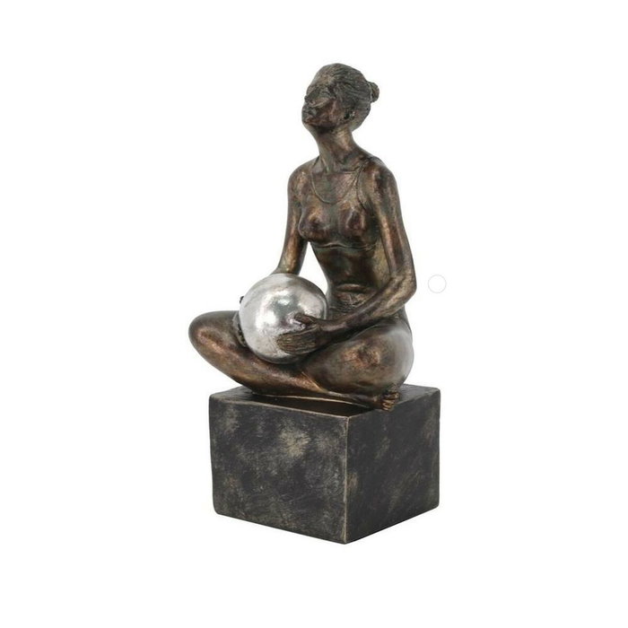 DKD Home Decor Figura de Resina Chica Gimnasta Cobrizo