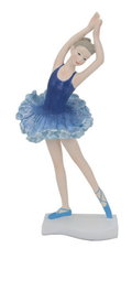 DKD Home Decor Figura de Bailarina en Resina Azul