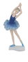 DKD Home Decor Figura de Bailarina en Resina Azul