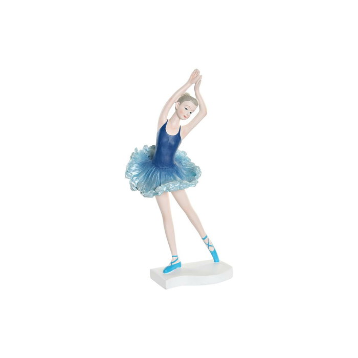 DKD Home Decor Figura de Bailarina en Resina Azul