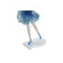 DKD Home Decor Figura de Bailarina en Resina Azul