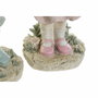 DKD Home Decor Figura de Resina Niño con Paraguas, Pack de 2 Surtido (Rosa y Azul)