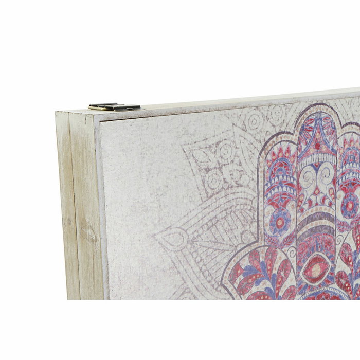 DKD Home Decor Set de 2 Tapas para Contador Mano Hamsa Beige y Gris