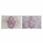 DKD Home Decor Set de 2 Tapas para Contador Mano Hamsa Beige y Gris