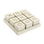 DKD Home Decor Juego de Mesa Tres en Raya Hueso y Mango 21x21x6 cm
