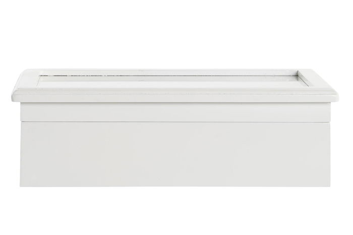 DKD Home Decor Relojero Romantico Blanco Gris 29.5 x 20.5 x 9 cm