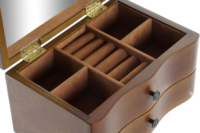 DKD Home Decor Joyero Marron 20 x 13.5 x 12 cm