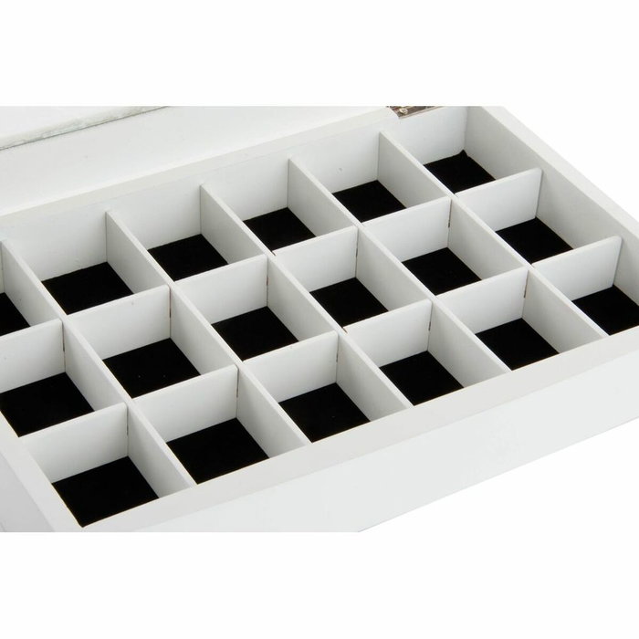 DKD Home Decor Joyero de MDF Lacado y Terciopelo 30x20x5 cm