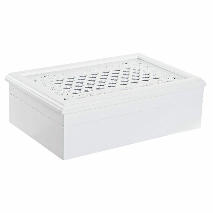 DKD Home Decor Relojero MDF y Cristal Blanco y Lila