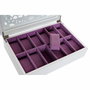 DKD Home Decor Relojero MDF y Cristal Blanco y Lila