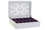 DKD Home Decor Relojero MDF y Cristal Blanco y Lila