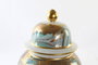 DKD Home Decor Tibor Moderno Azul Dorado Porcelana 23 x 43 x 23 cm Colección Ethan