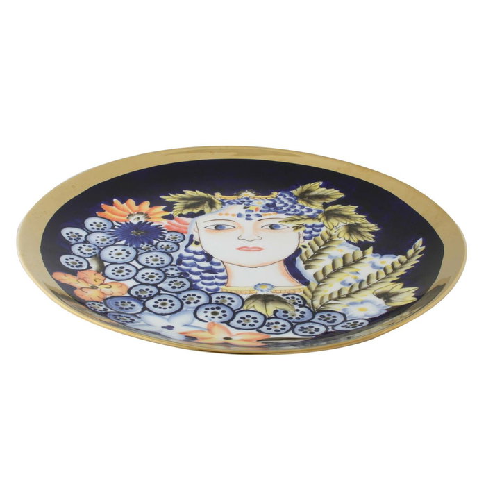 DKD Home Decor Centro de Mesa de Porcelana Margot Multicolor 42x42x4 cm
