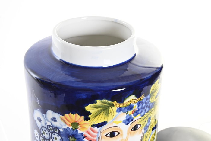 DKD Home Decor Margot Jarron Shabby Porcelana Multicolor Negro 21 x 31 x 21 cm DKD Home Decor Margot Jarron Shabby Porcelana Multicolor Negro 21 x 31 x 21 cm