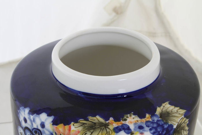 DKD Home Decor Jarrón Margot Shabby Multicolor Azul Porcelana 17 x 16 x 17 cm