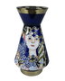 DKD Home Decor Jarrón Shabby Margot Porcelana Multicolor Azul 19 x 19 x 36 cm