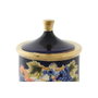 DKD Home Decor Jarrón de Porcelana Cara Multicolor y Azul Colección Margot