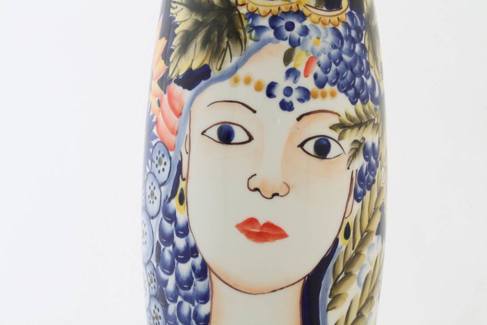 DKD Home Decor Jarrón Margot Porcelana Shabby Multicolor Azul 14 x 39 x 14 cm DKD Home Decor Jarrón Margot Porcelana Shabby Multicolor Azul 14 x 39 x 14 cm