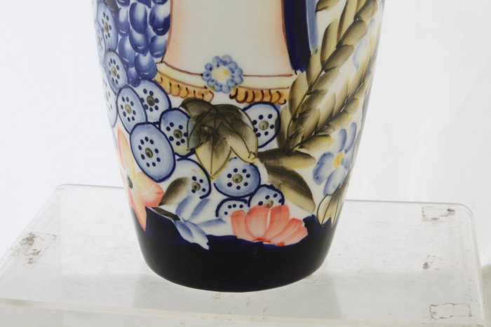 DKD Home Decor Jarrón Margot Porcelana Shabby Multicolor Azul 14 x 39 x 14 cm DKD Home Decor Jarrón Margot Porcelana Shabby Multicolor Azul 14 x 39 x 14 cm