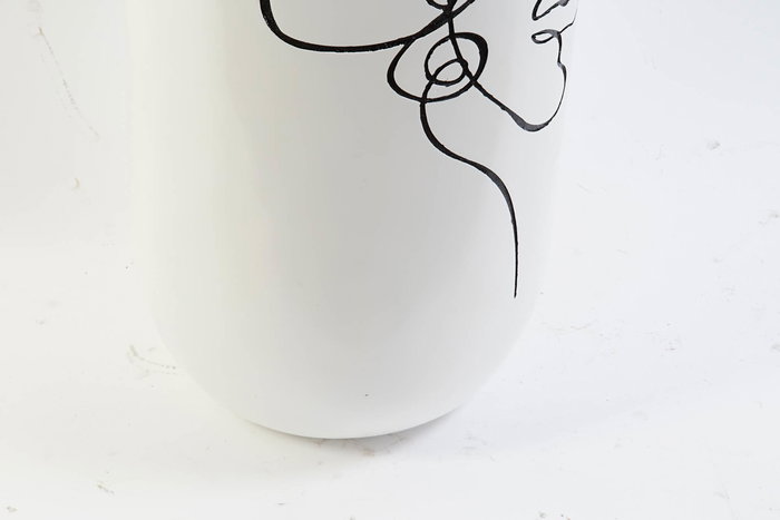 DKD Home Decor Jarrón Moderno Blanco Resina 34 x 90.5 x 34 cm