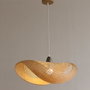 DKD Home Decor Lámpara de Techo Pamela de Bambú Marrón Natural