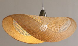 DKD Home Decor Lámpara de Techo Balines Marrón Bambú 70 x 34 x 20 cm