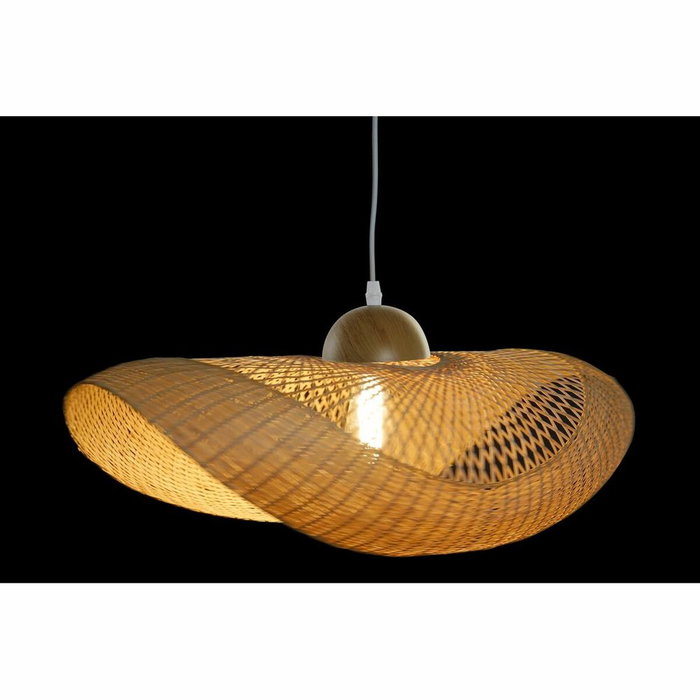 DKD Home Decor Lámpara de Techo Pamela de Bambú Marrón Natural