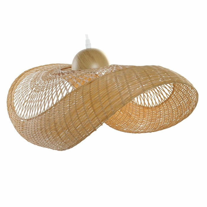 DKD Home Decor Lámpara de Techo Pamela de Bambú Marrón Natural
