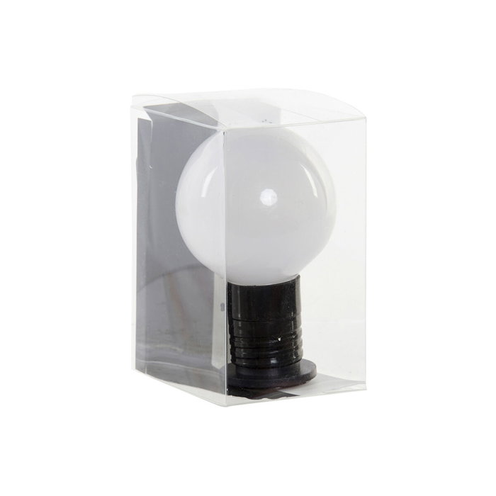 DKD Home Decor Decoración Luminosa Imán LED 6x6x10 Bombilla Negro