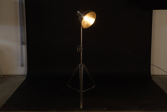 DKD Home Decor Lámpara Pie Vintage Plateado Metal 61 x 182 x 74 cm