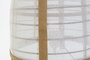 DKD Home Decor Lámpara Techo Oriental Blanco Natural Bambú Lino 32 x 45.5 x 32 cm