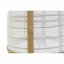 DKD Home Decor Lámpara de Techo Bambú y Lino Blanco