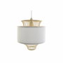 DKD Home Decor Lámpara de Techo de Bambú y Poliéster Blanco y Natural 40x40x52 cm