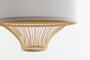DKD Home Decor Lámpara de Techo Balines Blanco Natural Bambú Poliéster 40 x 52 x 40 cm