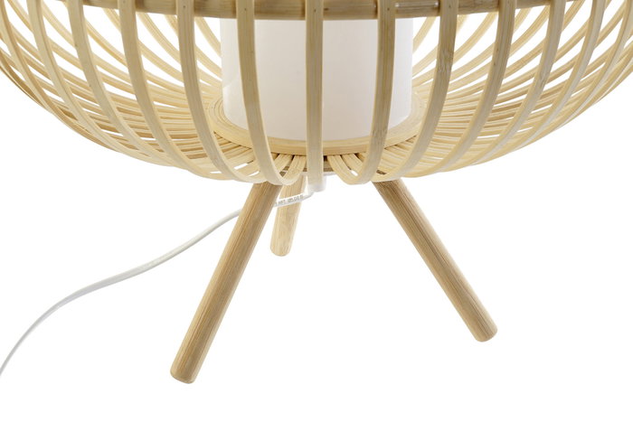 DKD Home Decor Lámpara de Sobremesa de Bambú y Madera Natural