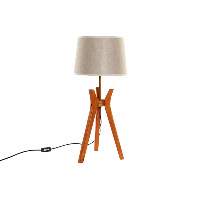 DKD Home Decor Lámpara de Sobremesa de Madera y Poliéster 30x30x69 cm DKD Home Decor Lámpara de Sobremesa de Madera y Poliéster 30x30x69 cm