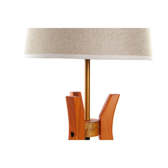 DKD Home Decor Lámpara de Sobremesa de Madera y Poliéster 30x30x69 cm DKD Home Decor Lámpara de Sobremesa de Madera y Poliéster 30x30x69 cm