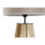 DKD Home Decor Lámpara de Sobremesa de Madera y Poliéster Marrón y Beige 30x30x69 cm